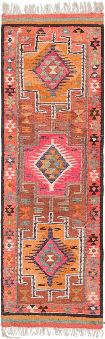 Vintage Tribal Kilim Runner - 3' 1" x 9' 4" (37" x 112")