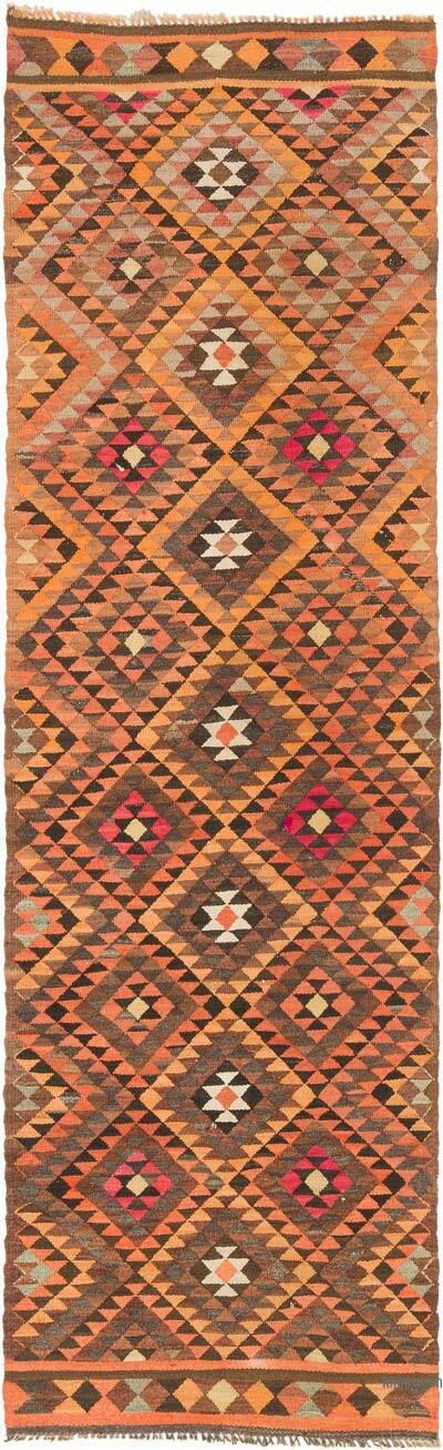 Vintage Tribal Kilim Runner - 3'  x 9' 10" (36" x 118")