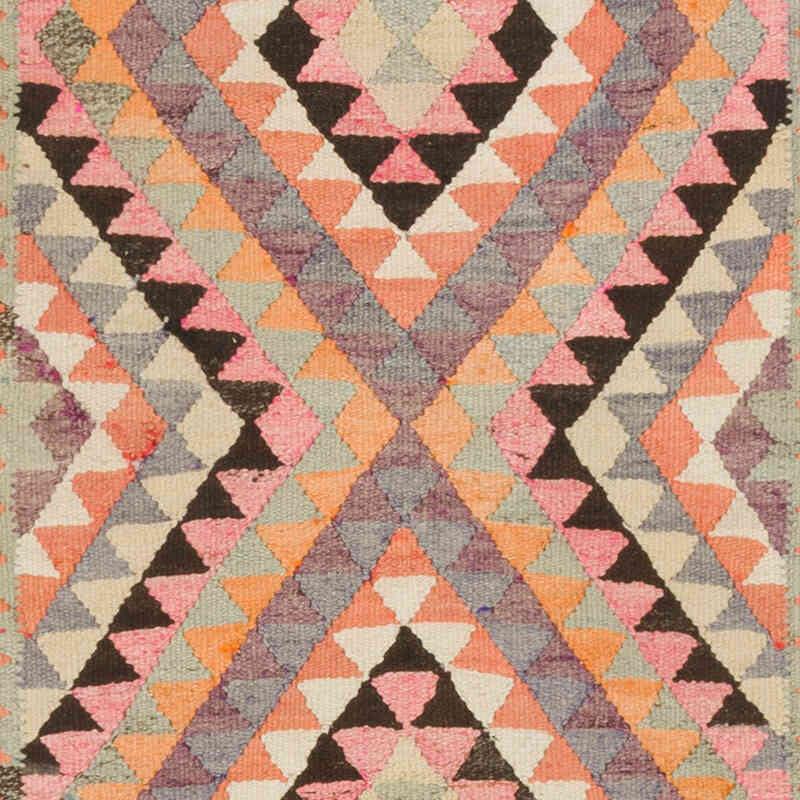 Alfombra Kilim Tribal Vintage - 88 cm x 267 cm - K0077555