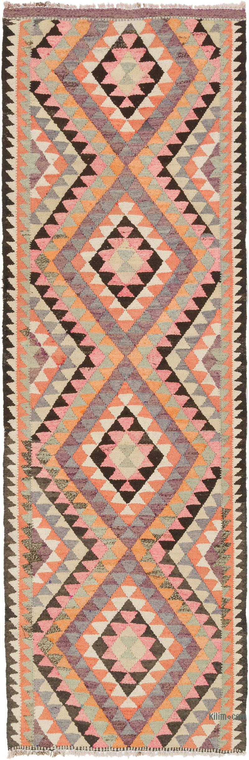 Alfombra Kilim Tribal Vintage - 88 cm x 267 cm - K0077555