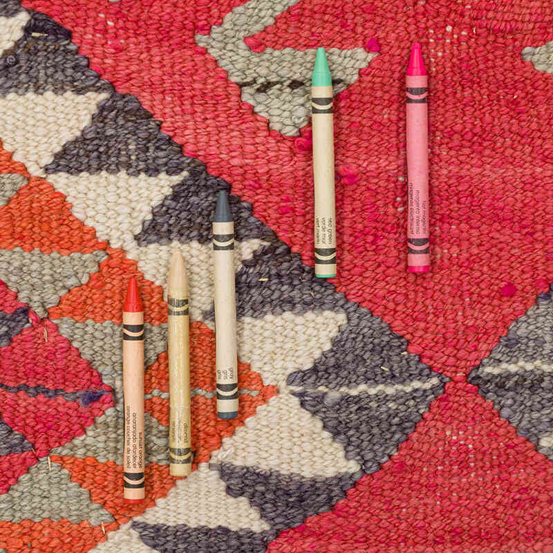 Vintage Tribal Kilim Runner - 3' 2" x 11'  (38" x 132") - K0077556
