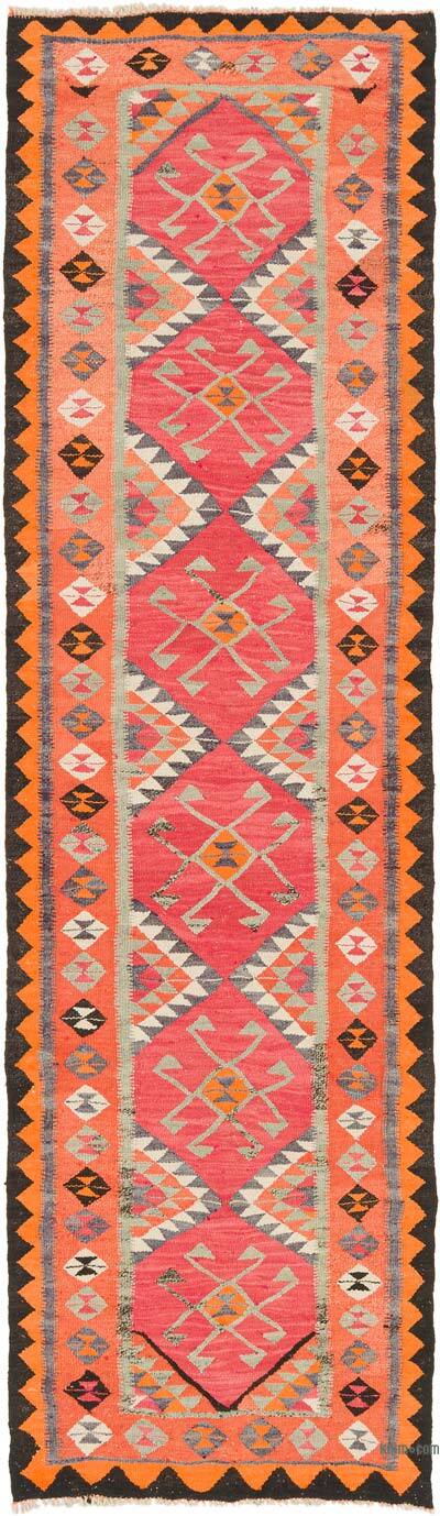 Vintage Tribal Kilim Runner - 3' 2" x 11'  (38" x 132")