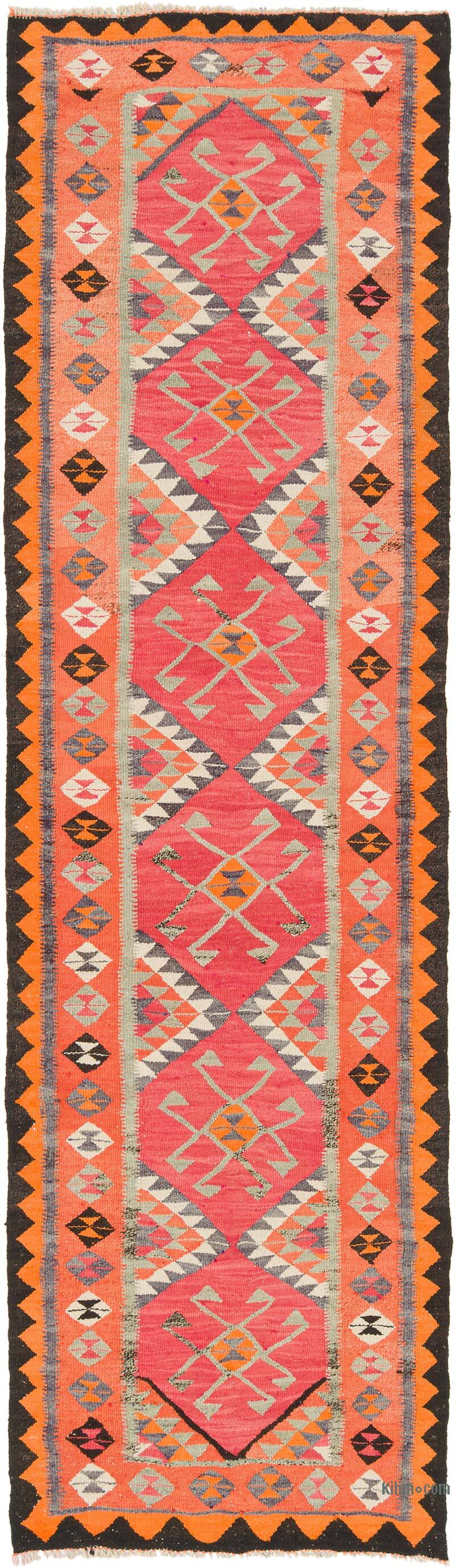 Vintage Tribal Kilim Runner - 3' 2" x 11'  (38" x 132") - K0077556