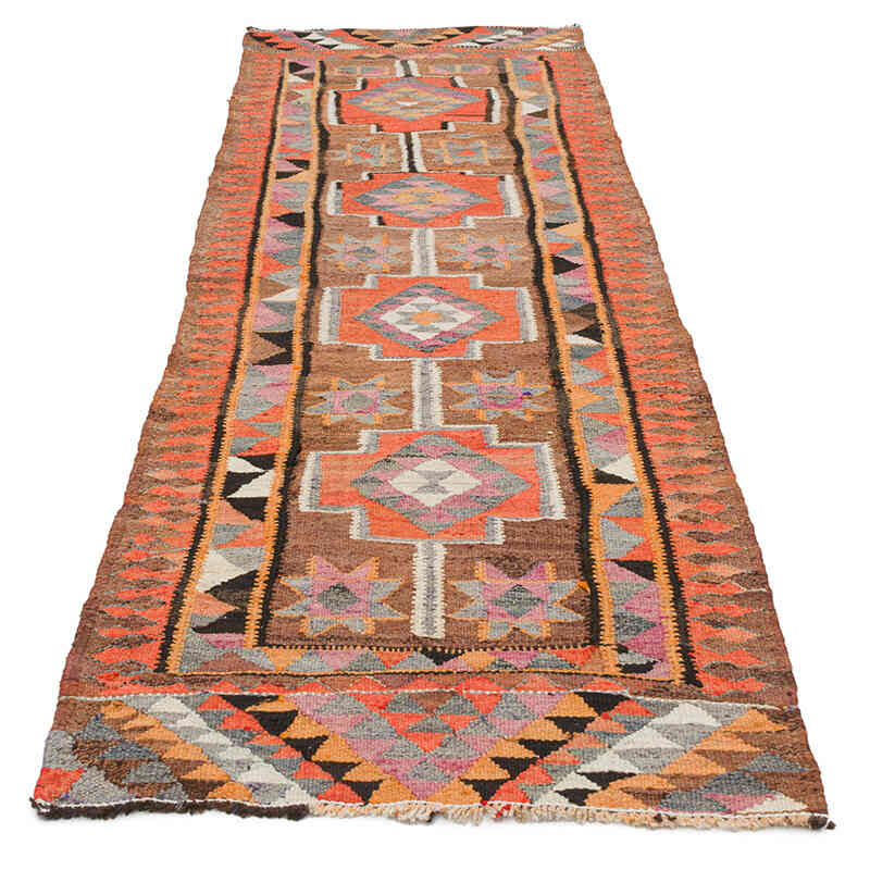 Vintage Tribal Kilim Runner - 3'  x 9' 5" (36" x 113") - K0077560
