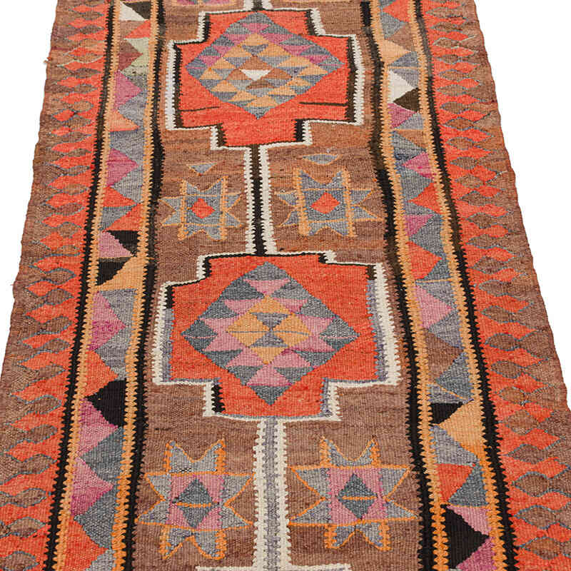 Vintage Tribal Kilim Runner - 3'  x 9' 5" (36" x 113") - K0077560