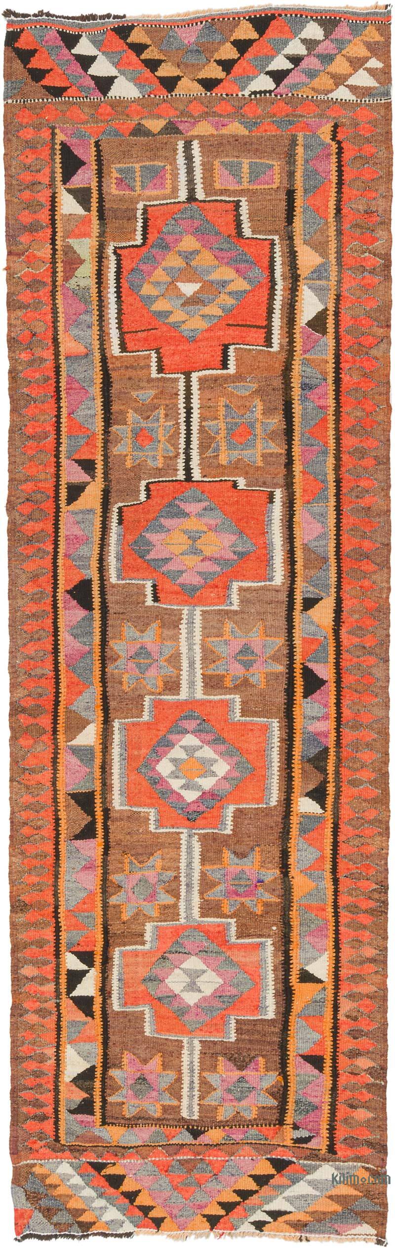 Vintage Tribal Kilim Runner - 3'  x 9' 5" (36" x 113") - K0077560