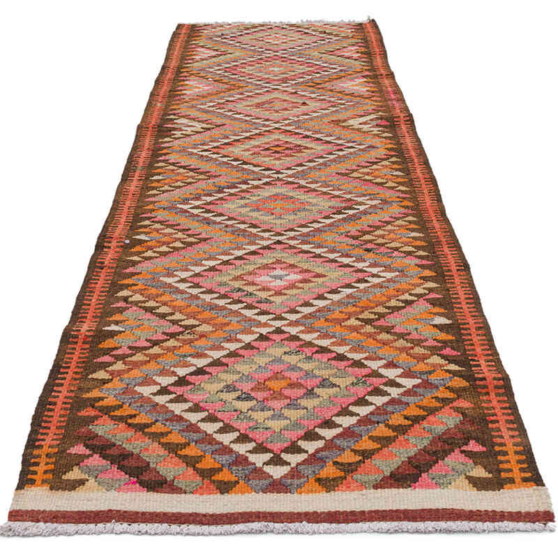 Vintage Tribal Kilim Runner - 2' 11" x 8' 10" (35" x 106") - K0077562