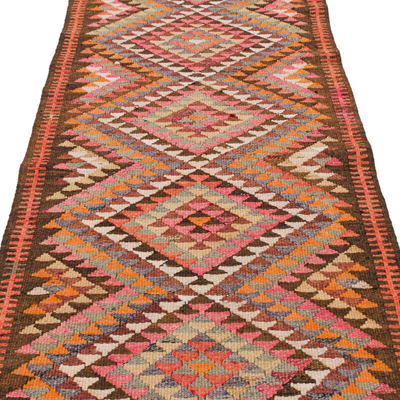 Vintage Tribal Kilim Runner - 2' 11" x 8' 10" (35" x 106") - K0077562