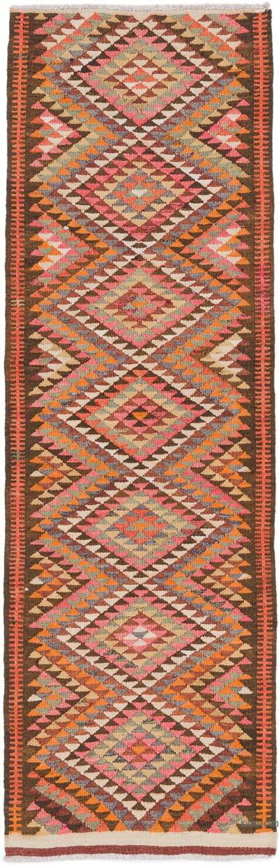 Vintage Tribal Kilim Runner - 2' 11" x 8' 10" (35" x 106")