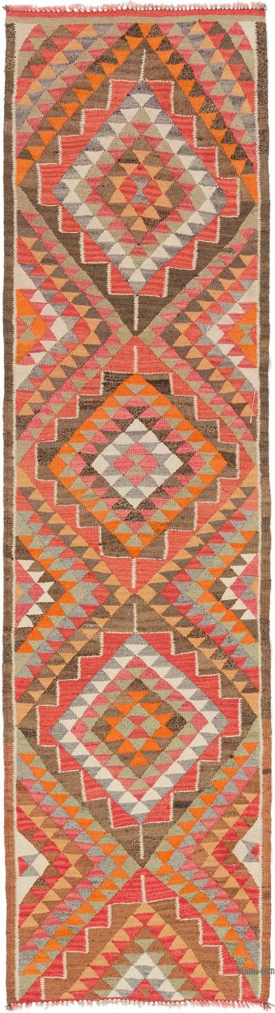 Vintage Tribal Kilim Runner - 2' 9" x 10' 6" (33" x 126")
