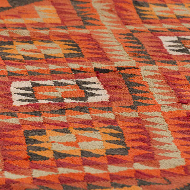 Vintage Tribal Kilim Runner - 3' 1" x 10' 7" (37" x 127") - K0077565
