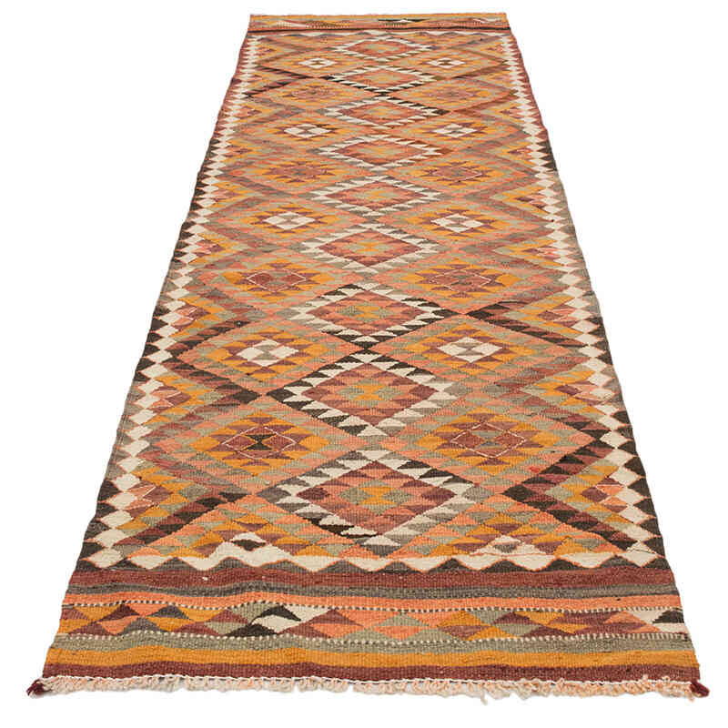 Vintage Herki Kilim Runner - 2' 9" x 9' 7" (33" x 115") - K0077566