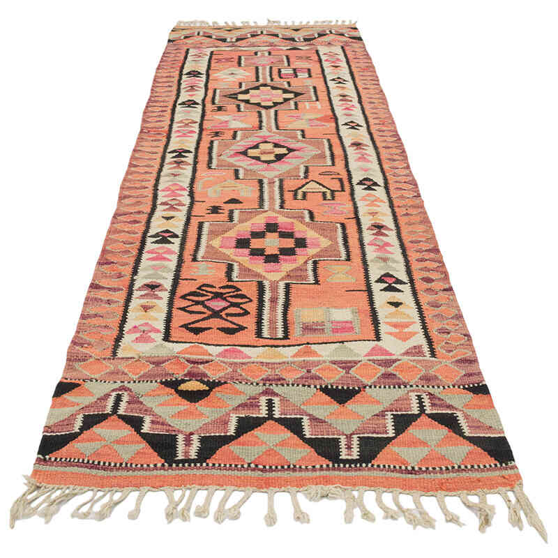 Vintage Herki Kilim Yolluk - 90 cm x 290 cm - K0077568