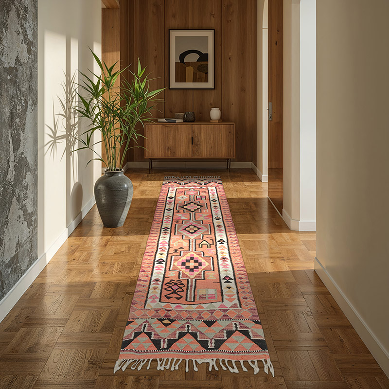 Vintage Herki Kilim Yolluk - 90 cm x 290 cm - K0077568