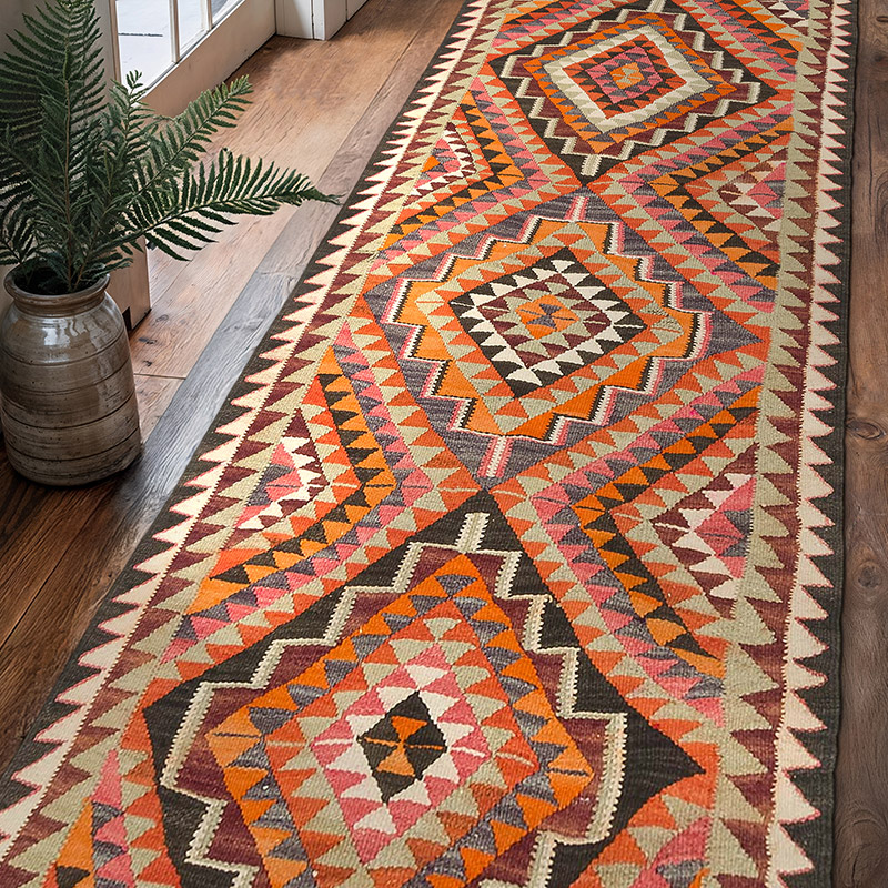 Corredor Vintage Herki Kilim - 91 cm x 300 cm - K0077571