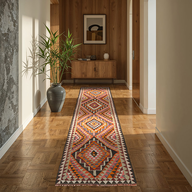 Corredor Vintage Herki Kilim - 91 cm x 300 cm - K0077571