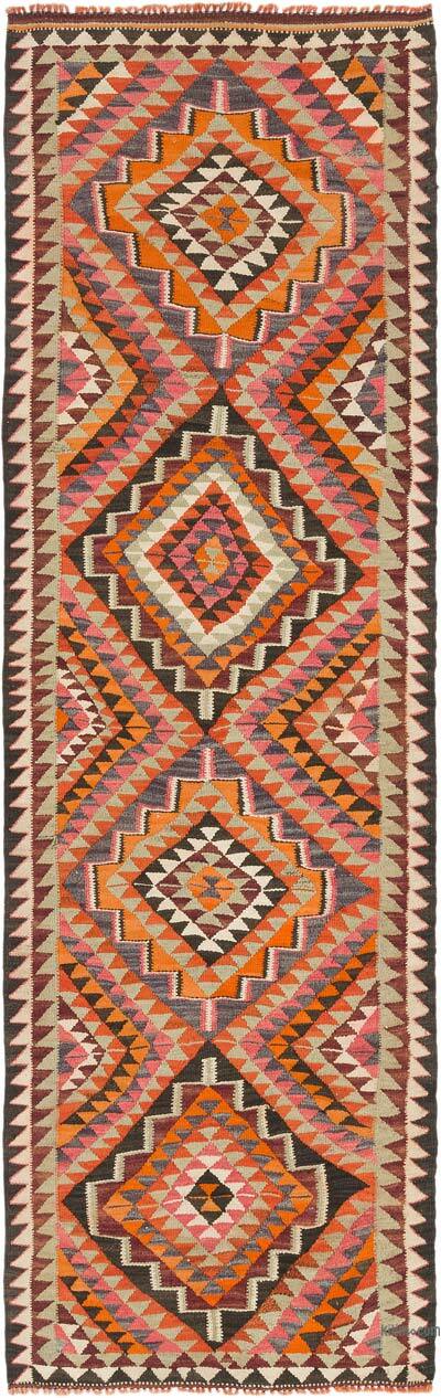 Vintage Herki Kilim Yolluk - 91 cm x 300 cm