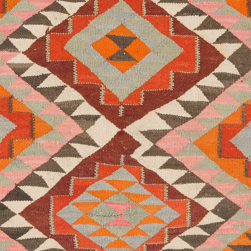 Vintage Herki Kilim Runner - 3' 3" x 8' 10" (39" x 106") - K0077574