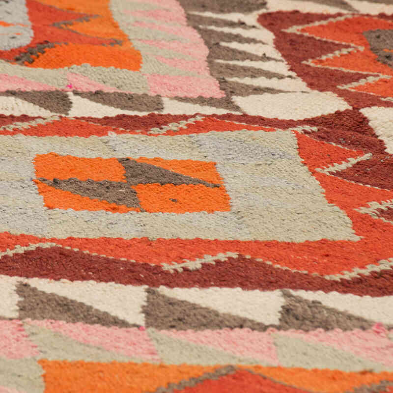 Vintage Herki Kilim Runner - 3' 3" x 8' 10" (39" x 106") - K0077574