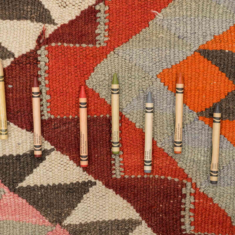 Vintage Herki Kilim Runner - 3' 3" x 8' 10" (39" x 106") - K0077574