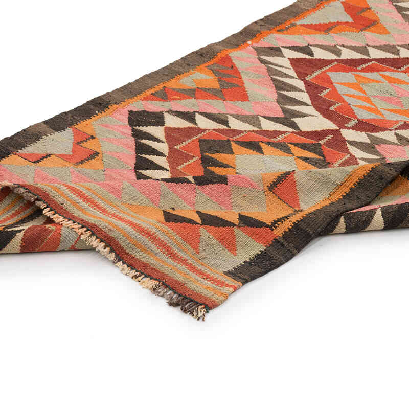 Vintage Herki Kilim Runner - 3' 3" x 8' 10" (39" x 106") - K0077574