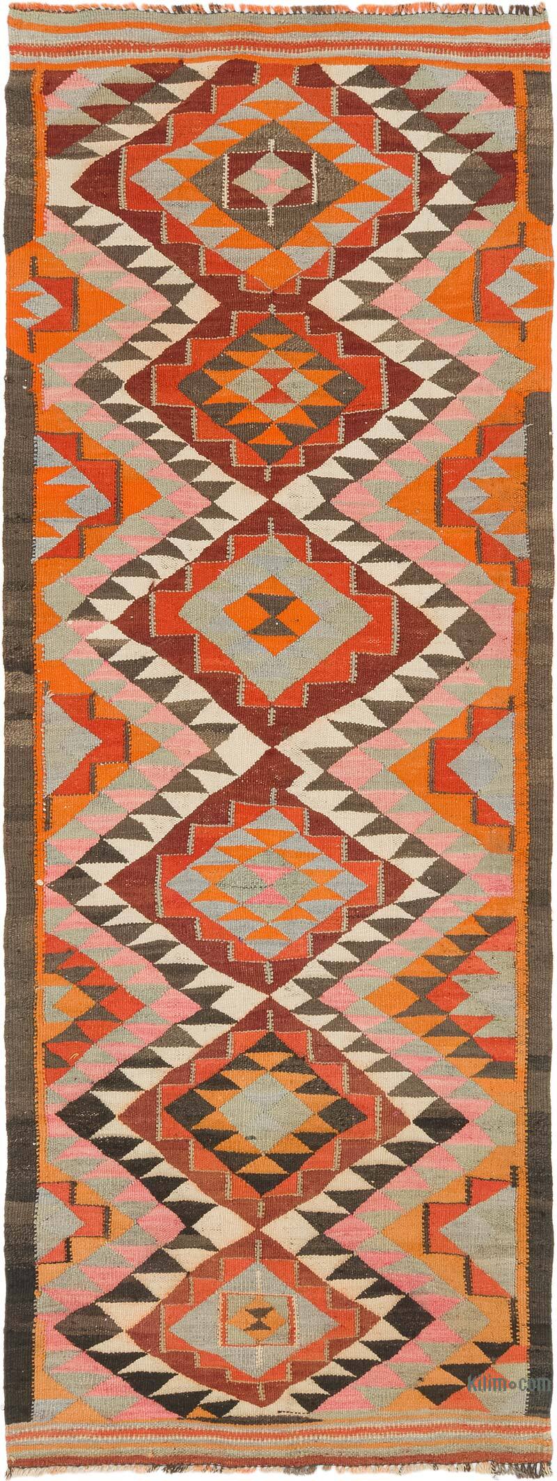 Vintage Herki Kilim Runner - 3' 3" x 8' 10" (39" x 106") - K0077574