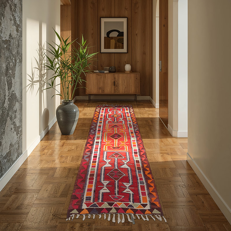 Corredor Vintage Herki Kilim - 97 cm x 300 cm - K0077575