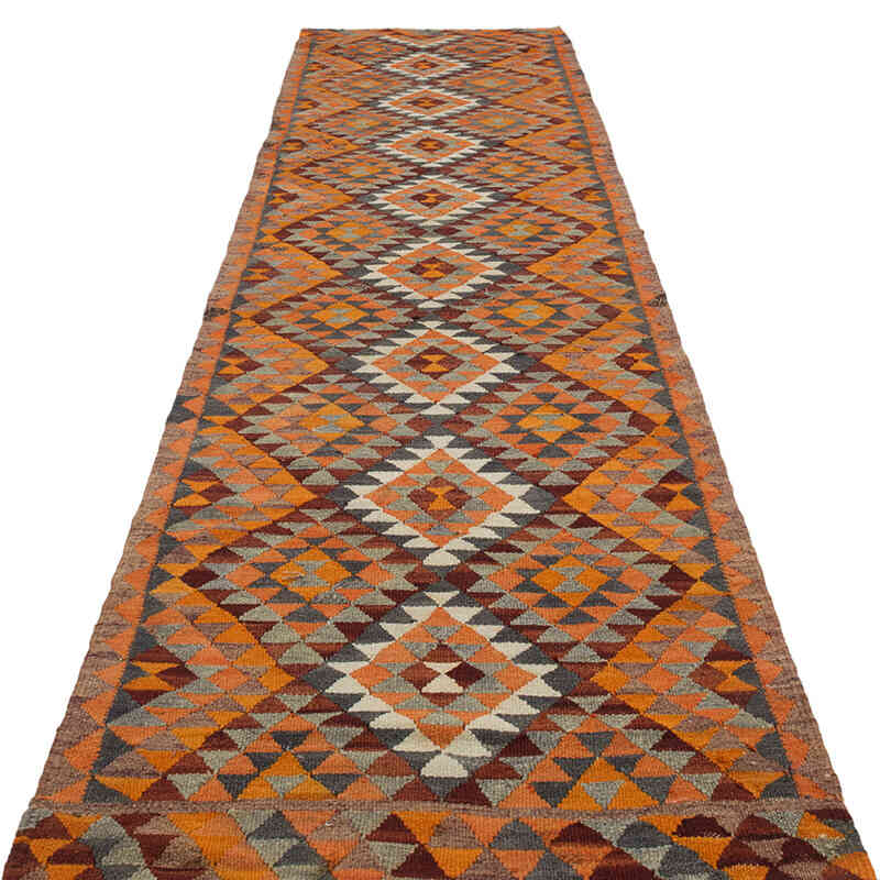 Vintage Herki Kilim Runner - 2' 11" x 11' 7" (35" x 139") - K0077576