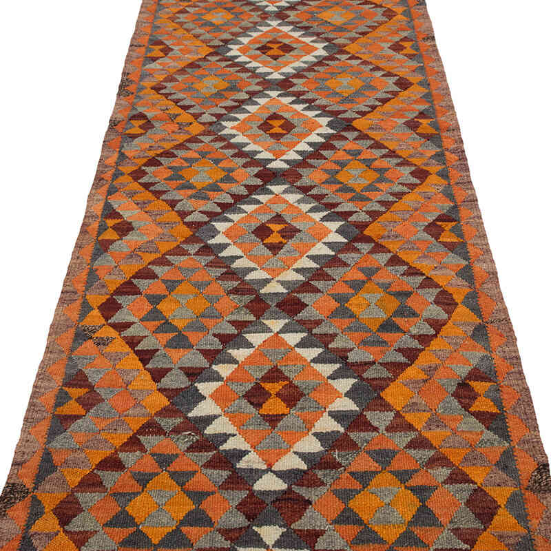 Vintage Herki Kilim Runner - 2' 11" x 11' 7" (35" x 139") - K0077576