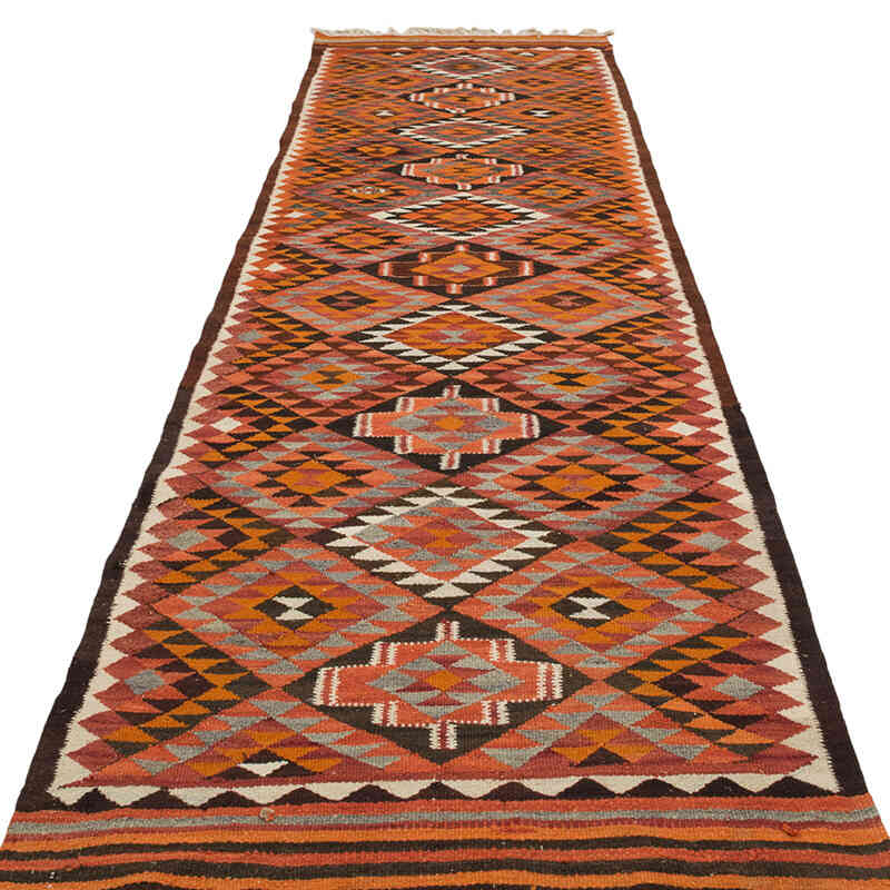 Vintage Herki Kilim Runner - 3' 1" x 11'  (37" x 132") - K0077578