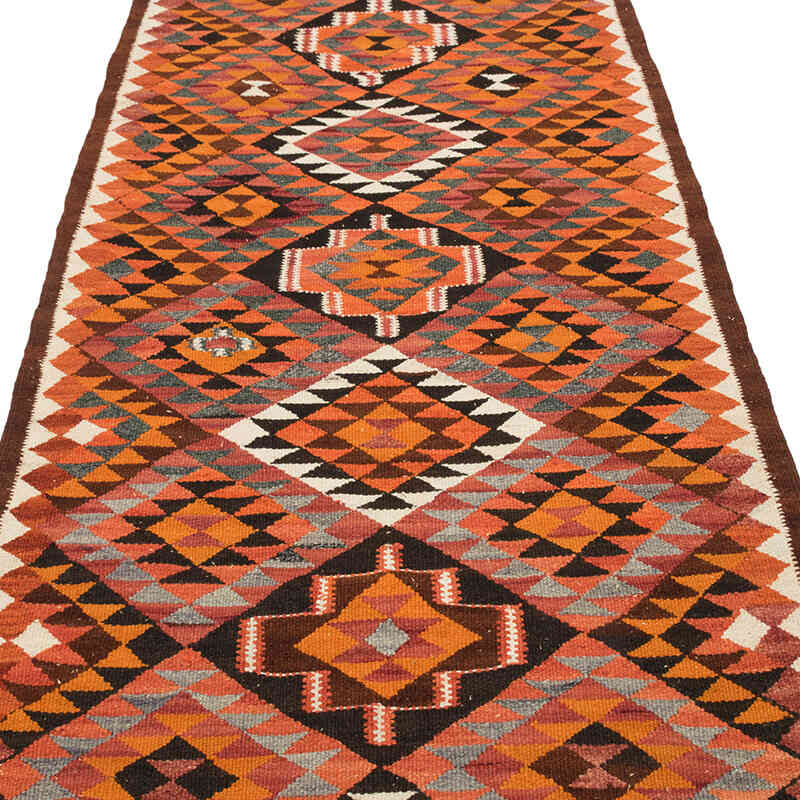 Vintage Herki Kilim Runner - 3' 1" x 11'  (37" x 132") - K0077578