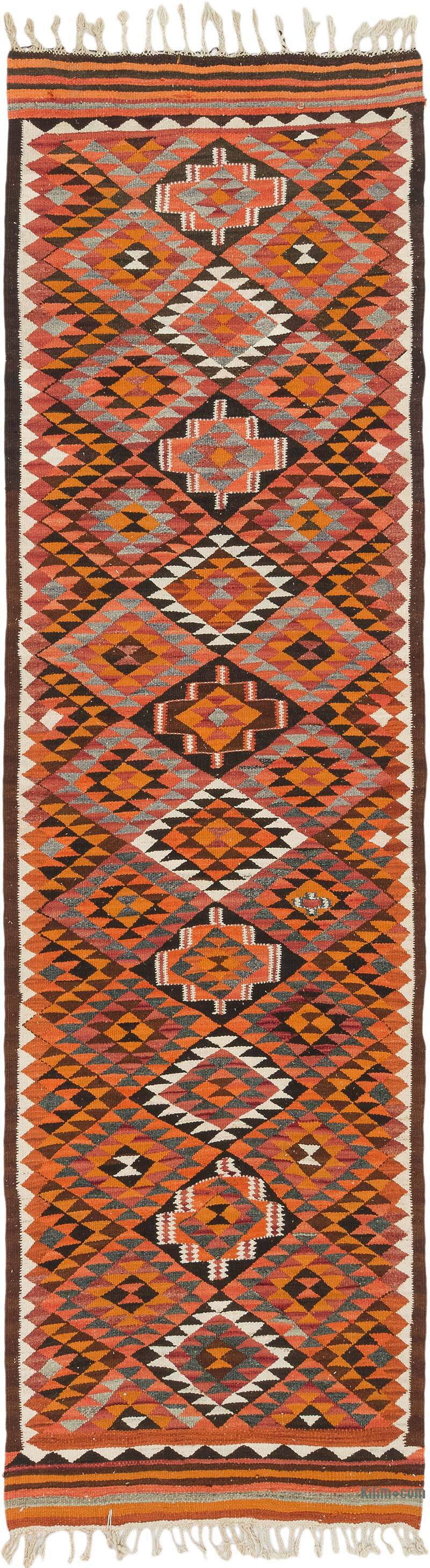 Vintage Herki Kilim Runner - 3' 1" x 11'  (37" x 132") - K0077578