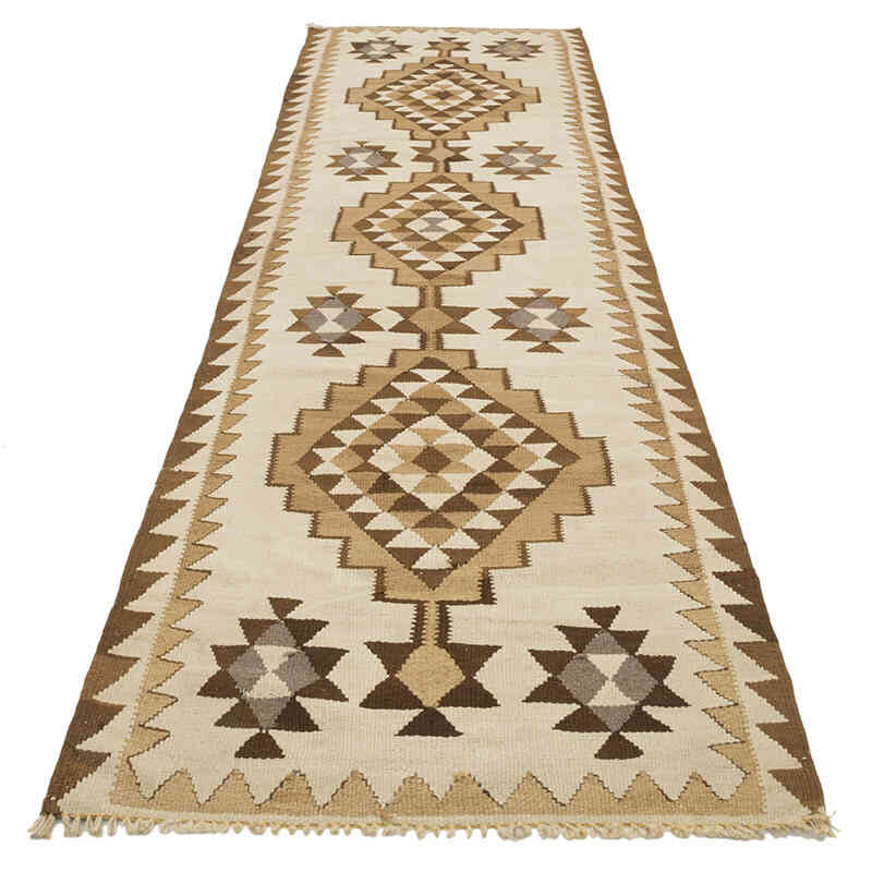 Vintage Herki Kilim Runner - 2' 10" x 10' 8" (34" x 128") - K0077581