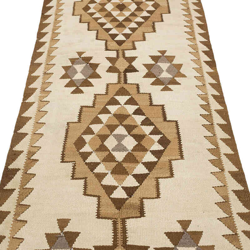 Vintage Herki Kilim Runner - 2' 10" x 10' 8" (34" x 128") - K0077581