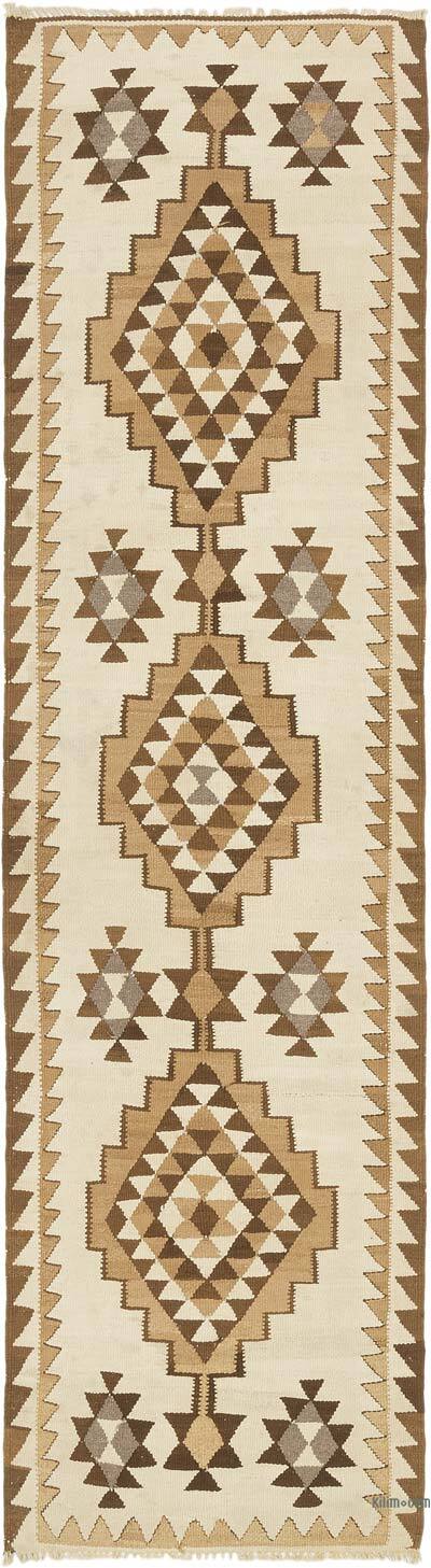 Vintage Herki Kilim Yolluk - 87 cm x 325 cm