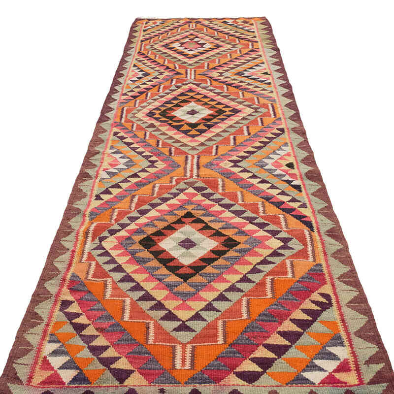 Vintage Herki Kilim Runner - 3'  x 10' 8" (36" x 128") - K0077582