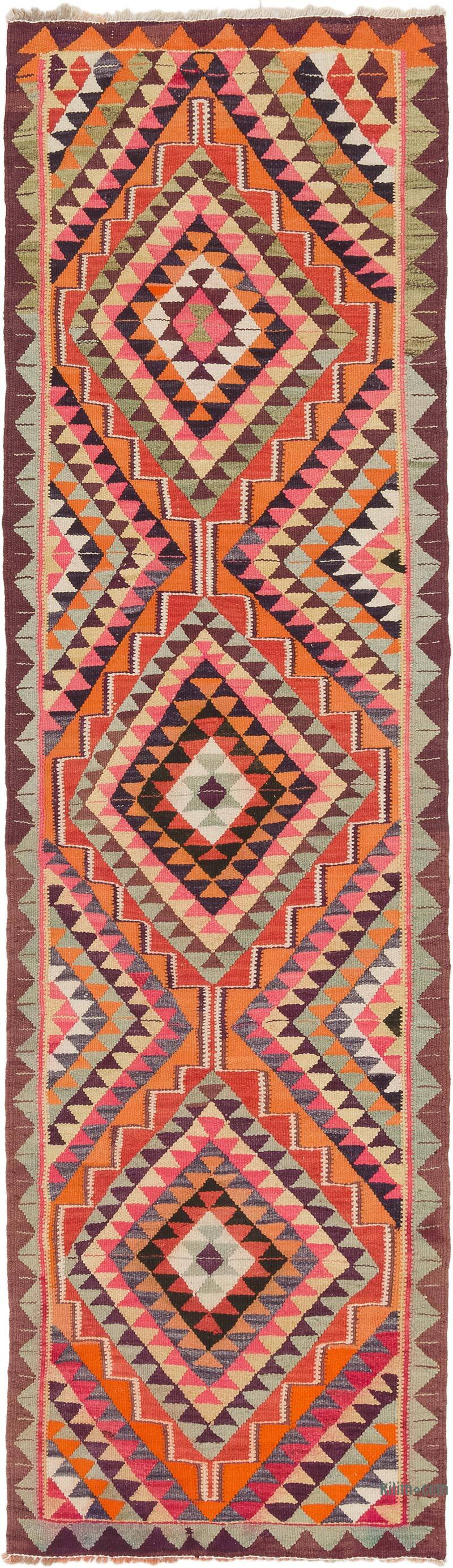 Vintage Herki Kilim Runner - 3'  x 10' 8" (36" x 128") - K0077582
