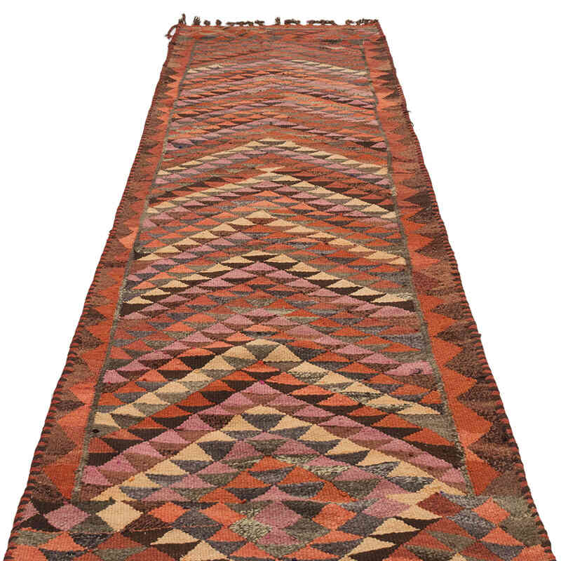 Vintage Herki Kilim Runner - 3'  x 10' 10" (36" x 130") - K0077583