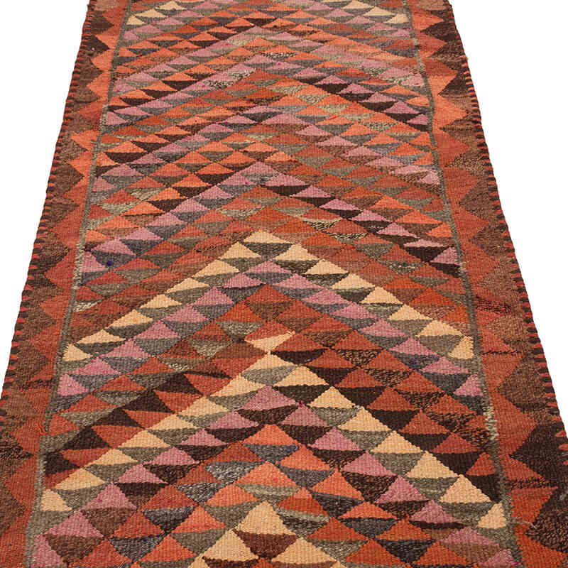 Vintage Herki Kilim Runner - 3'  x 10' 10" (36" x 130") - K0077583