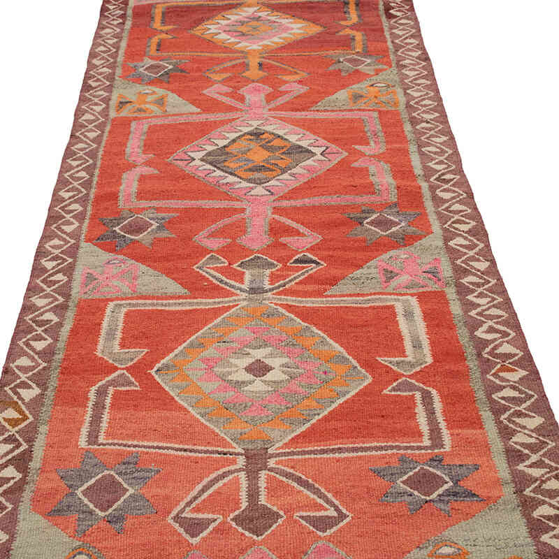 Corredor Vintage Herki Kilim - 103 cm x 346 cm - K0077584