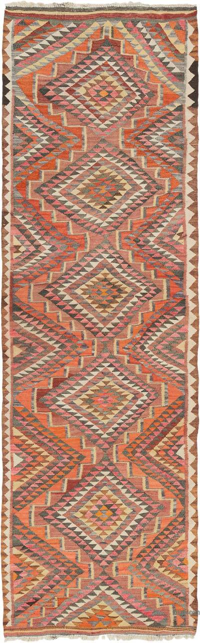 Vintage Herki Kilim Runner - 3' 4" x 10' 9" (40" x 129")