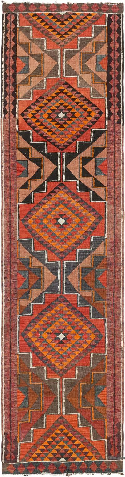 Vintage Herki Kilim Yolluk - 95 cm x 360 cm