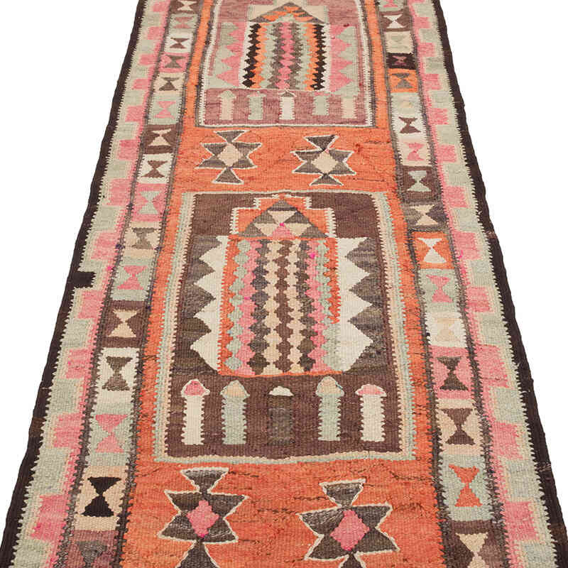 Corredor Vintage Herki Kilim - 88 cm x 313 cm - K0077590