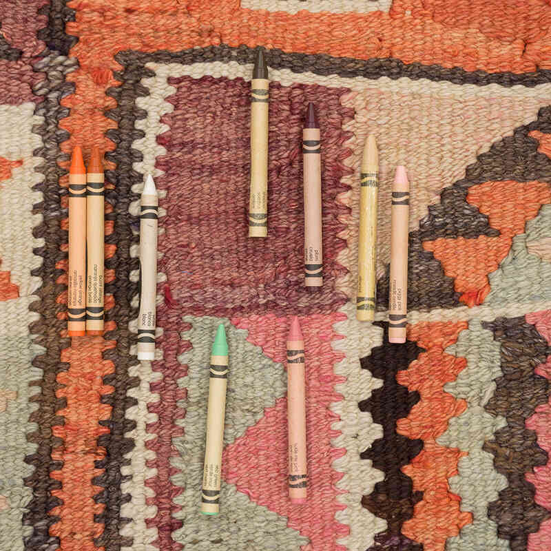 Corredor Vintage Herki Kilim - 88 cm x 313 cm - K0077590