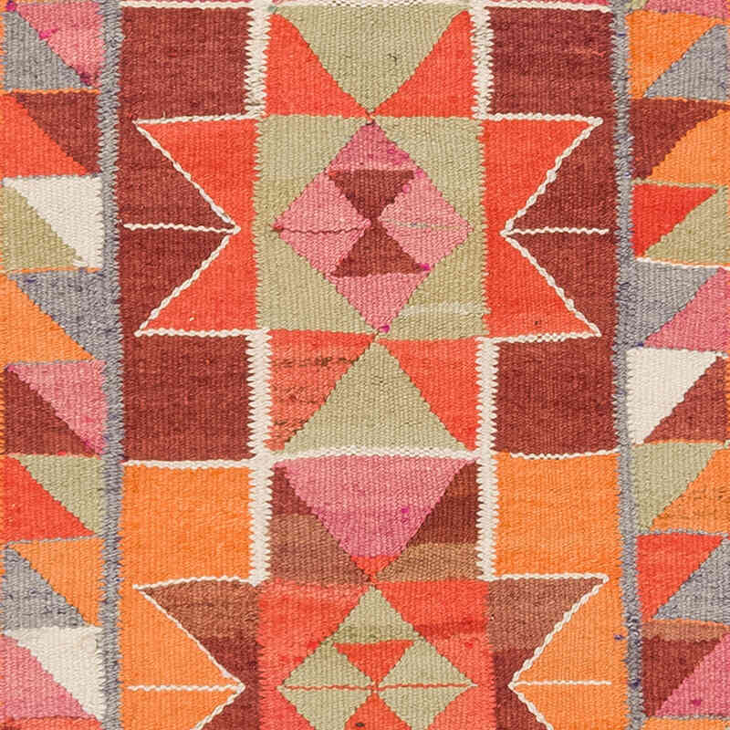 Vintage Herki Kilim Yolluk - 96 cm x 331 cm - K0077591