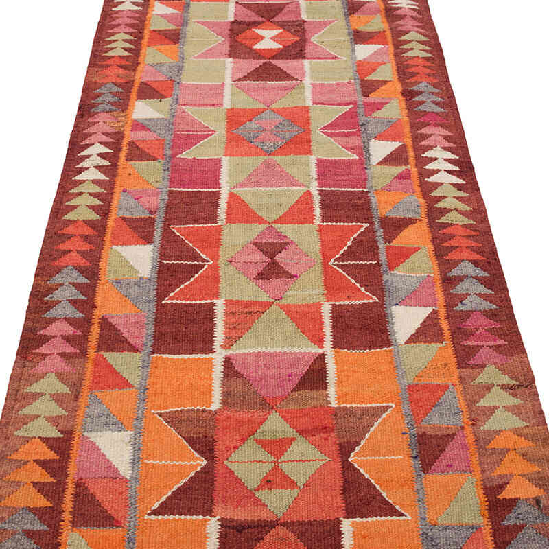 Vintage Herki Kilim Yolluk - 96 cm x 331 cm - K0077591