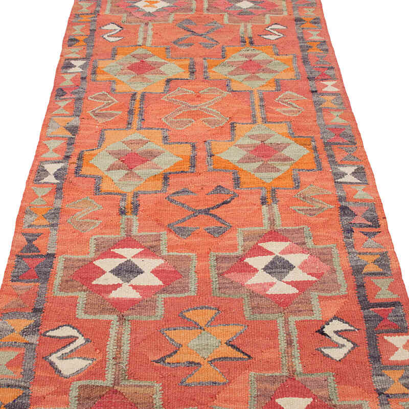 Corredor Vintage Herki Kilim - 99 cm x 347 cm - K0077592