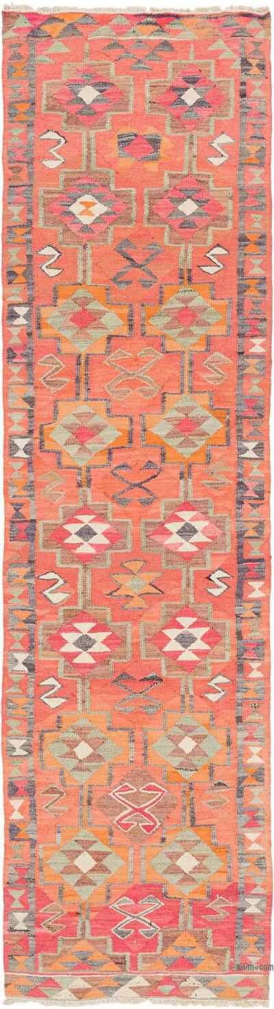 Vintage Herki Kilim Yolluk - 99 cm x 347 cm