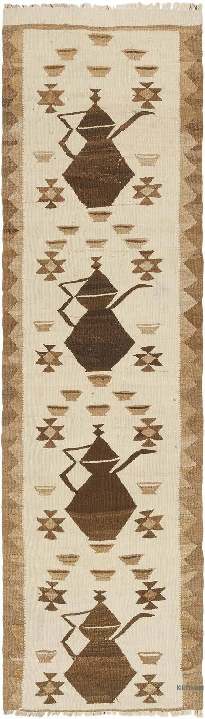 Vintage Herki Kilim Yolluk - 84 cm x 287 cm