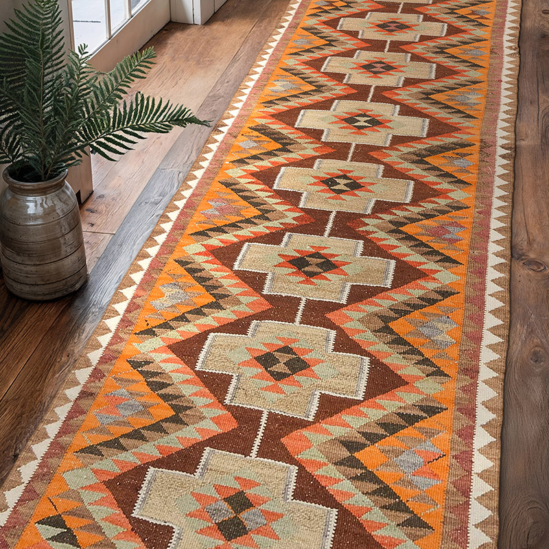 Corredor Vintage Herki Kilim - 86 cm x 300 cm - K0077595
